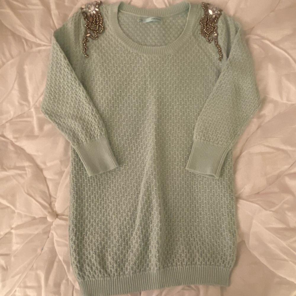 Maurices Mint Beaded Sweater